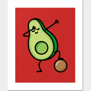 Dab dabbing avocado football football player keto Posters and Art